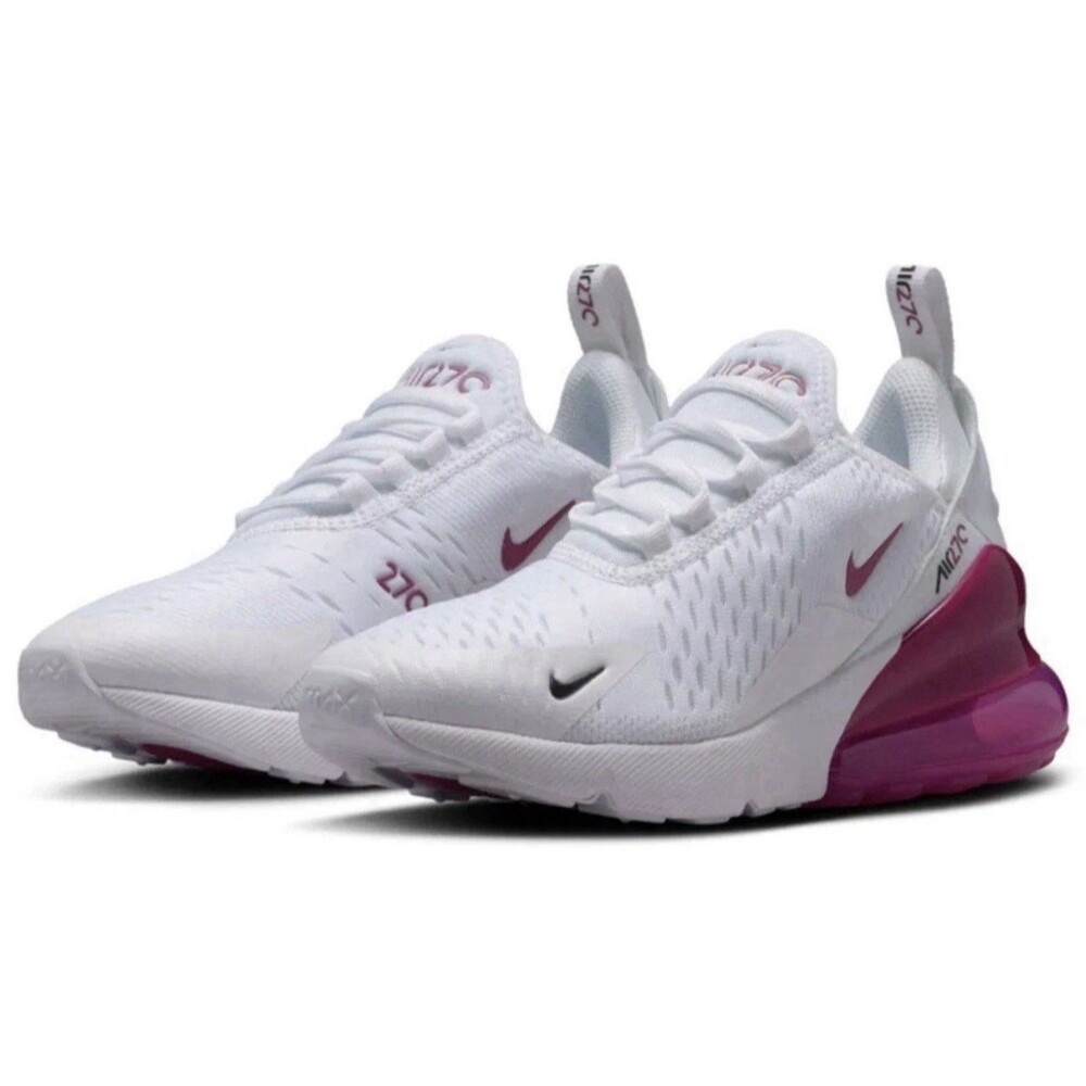 Big Kids Sz 4.5Y Nike Air Max 270 Casual Shoes White/Black/Sweet Beet 943345 124 - Picture 3 of 5